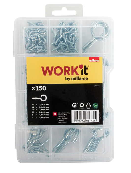 Skruvkroksats 150 delar Work>it